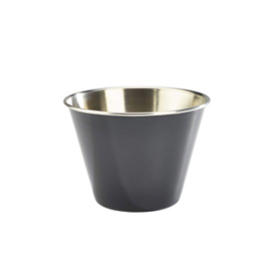 Picture of Genware Black Stainless Steel Ramekin 34cl/12oz (24)