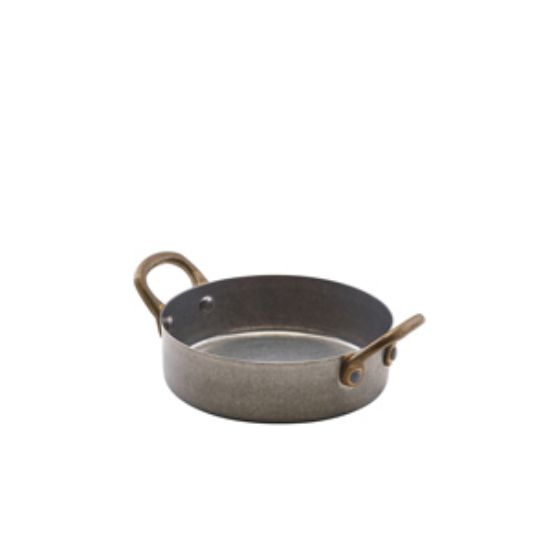 Picture of Genware Vintage Steel Mini Casserole Dish 12.25 X 3.5cm (6)