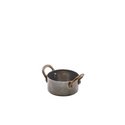 Picture of Genware Vintage Steel Mini Casserole Dish 7 X 3.75cm (6)