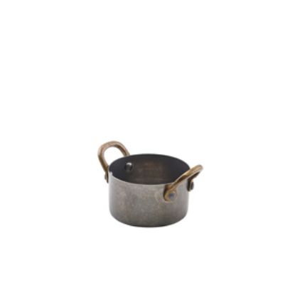 Picture of Genware Vintage Steel Mini Casserole Dish 7.8 X 4.5cm (6)