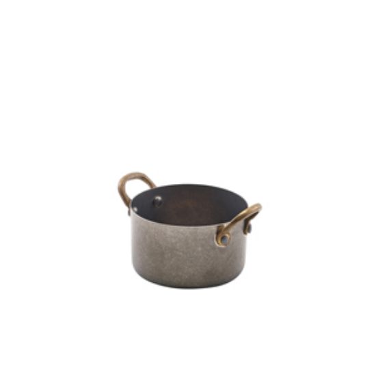 Picture of Genware Vintage Steel Mini Casserole Dish 9 X 5.25cm (6)