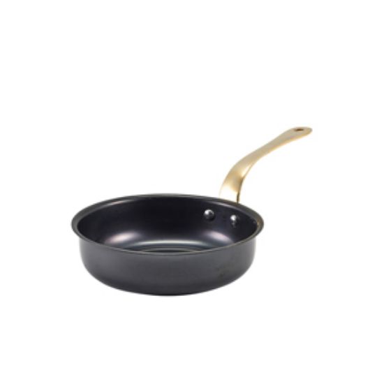 Picture of Genware Black Vintage Steel Mini Fry Pan 13.5 X 3.75cm (6)