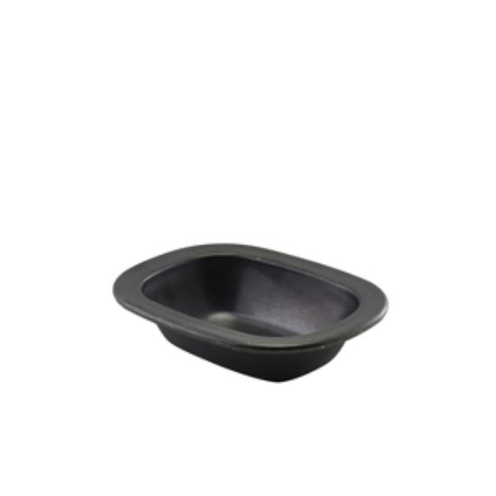 Picture of Genware Black Vintage Steel Pie Dish 16cm (12)