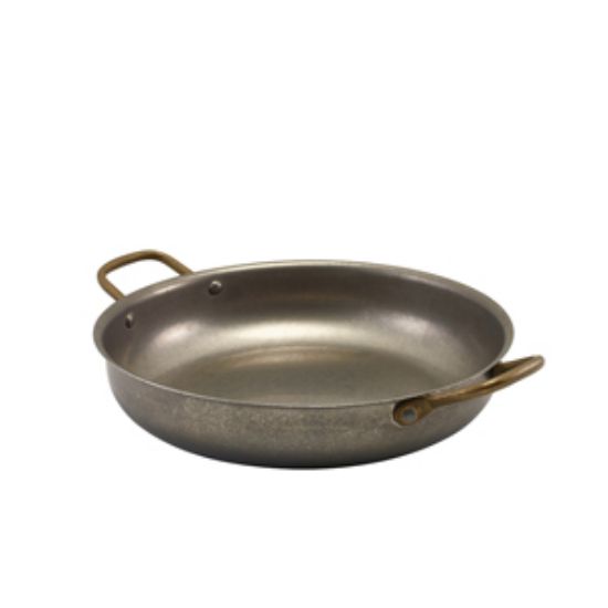 Picture of Genware Vintage Steel Round Dish 24.5 X 5cm (3)