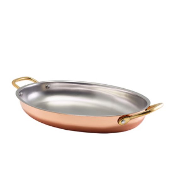 Picture of Genware Copper Plated Oval Dish 30 X 21cm (3)