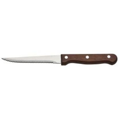 Picture of Steak Knife Dark Wood Handle Full Tang (Dozen)