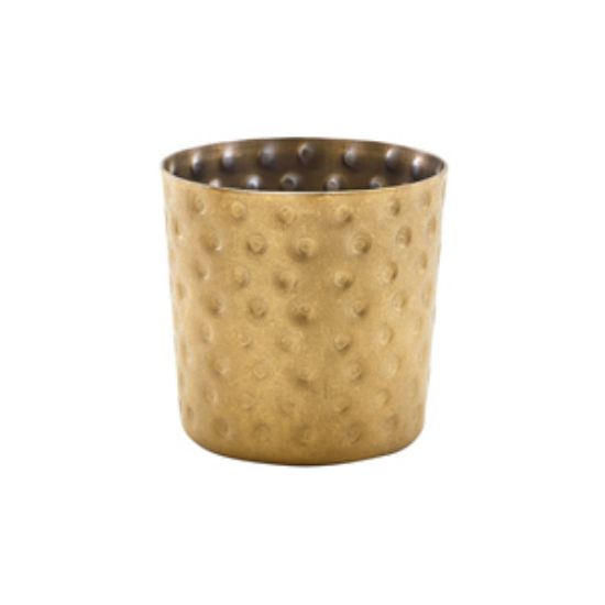 Picture of Genware Gold Vintage Steel Hammered Serving Cup 8.5 X 8.5cm (12)