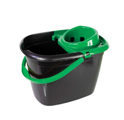 Picture of Great British 14l Recycled Mop Bucket And Wringer Black/Green