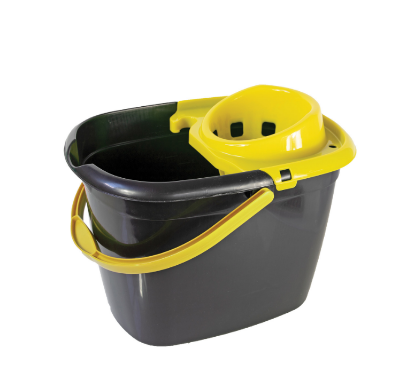 Picture of Great British 14l Recycled Mop Bucket And Wringer Black/Yellow