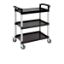 Picture of Genware Large 3 Tier Pp Trolley Black Shelves