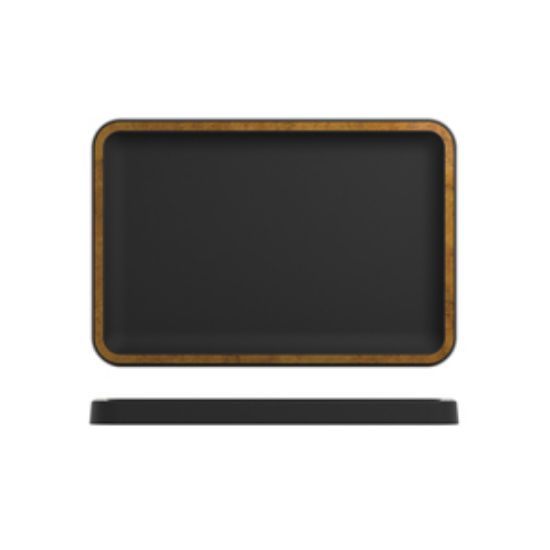 Picture of Copper/Black Utah Melamine Tray 34 X 23cm