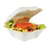 Picture of Vegware Nourish Bagasse Clamshell 178x178mm (Pack Of 50)