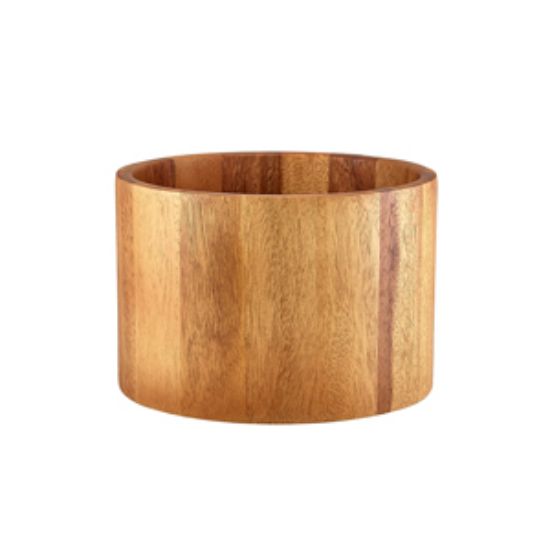 Picture of Genware Acacia Wood Straight Sided Bowl 22.5 X 15cm