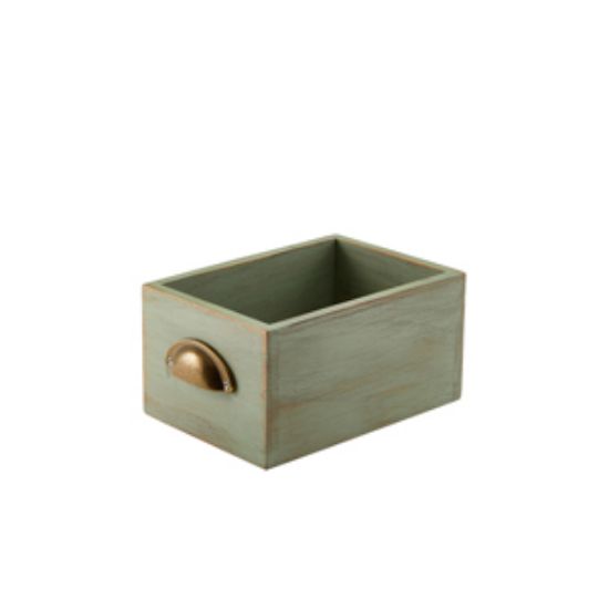 Picture of Genware Green Wash Acacia Wood Display Drawer 21.5 X 15 X 11cm