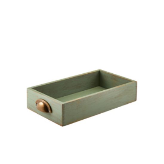Picture of Genware Green Wash Acacia Wood Display Drawer GN 1/3