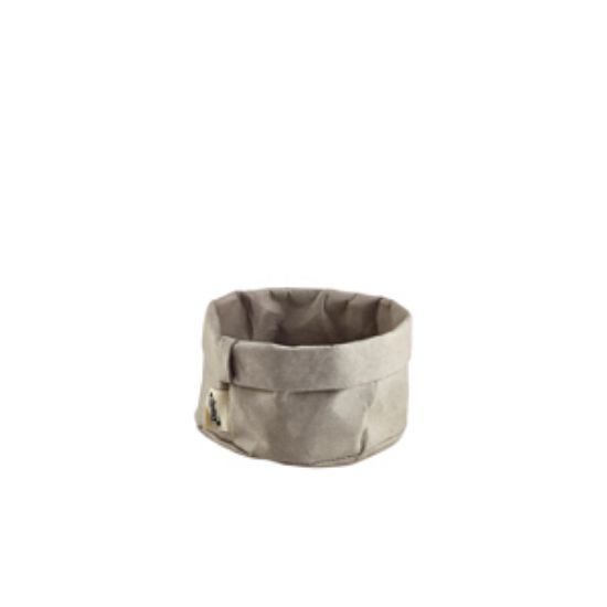 Picture of Grey Washable Paper Bag 13 Dia X 10cm (H)
