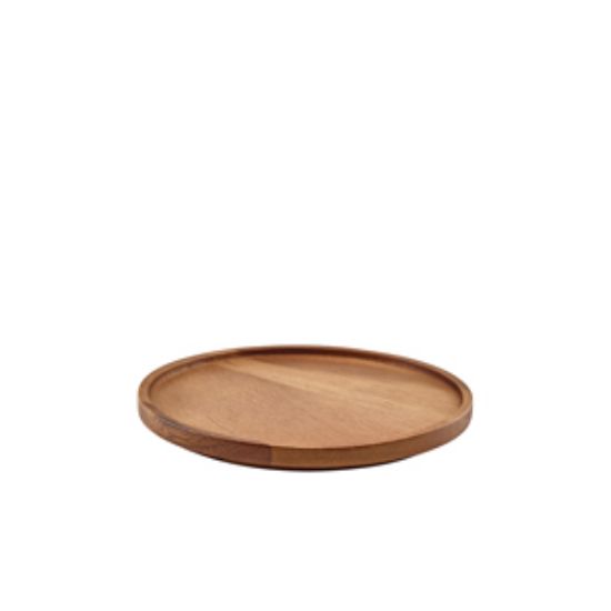 Picture of Genware Acacia Wood Presentation Plate 20.5cm