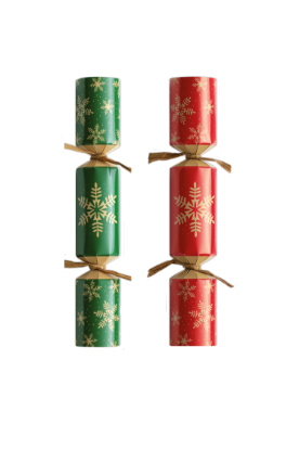 Picture of 2025 Red And Green Snowflake 9" Christmas Cracker Recyclable (Case Of 100)