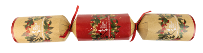 Picture of 2024 Trussell Trust Red And Kraft Wreath 14" Christmas Cracker Recyclable (Case Of 25)