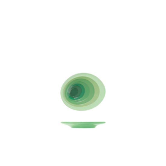 Picture of Shoots Green Atlantis Melamine Oval Plate 12 X 9.5cm (12)