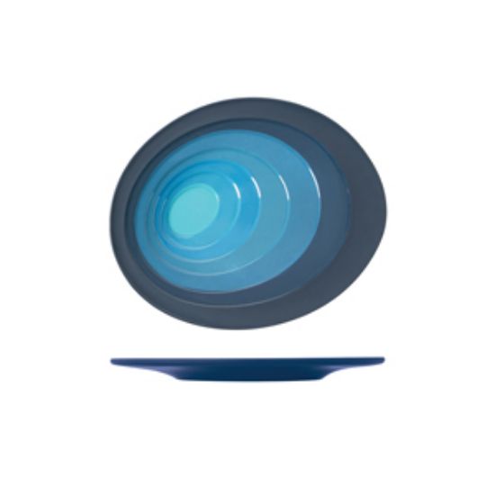 Picture of Azure Blue Atlantis Melamine Oval Plate 29 X 23cm (6)