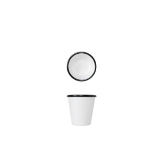 Picture of Black/White Melamine Athens Pot 9.2 X 9cm (24)
