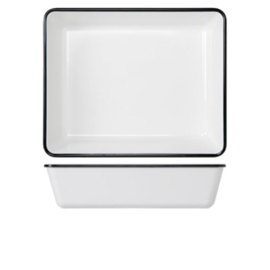 Picture of Black/White Melamine Athens GN1/2 Deep Dish 32.5 X 26.5 X 8cm