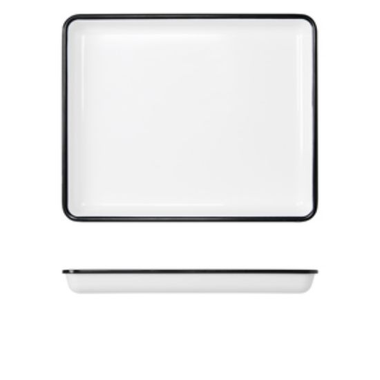 Picture of Black/White Melamine Athens GN1/2 Tray 32.5 X 26.5cm
