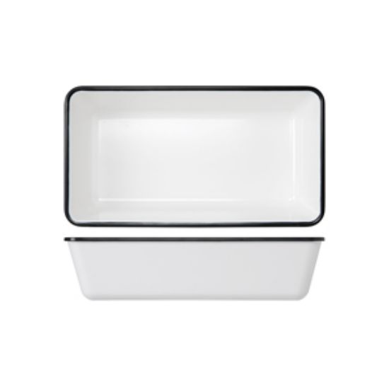 Picture of Black/White Melamine Athens GN1/3 Deep Dish 32.5 X 17.6 X 8cm