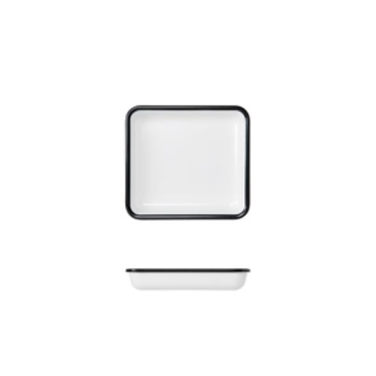 Picture of Black/White Melamine Athens GN1/6 Tray 17.6 X 16.2cm