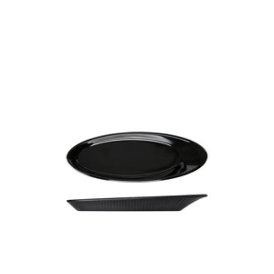 Picture of Midnight Black Boston Melamine Oval Plate 25.5 X 9.2cm (10)