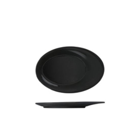 Picture of Midnight Black Boston Melamine Oval Plate 25.5 X 17.3cm (12)