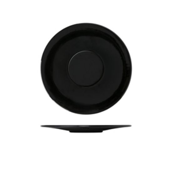 Picture of Midnight Black Boston Melamine Plate 28cm (10)