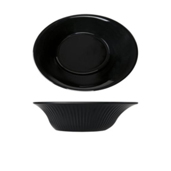Picture of Midnight Black Boston Melamine Oval Bowl 30.5 X 22.5 X 8cm (8)