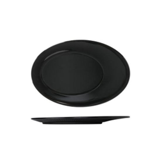Picture of Midnight Black Boston Melamine Oval Plate 30.5 X 20.7cm (12)