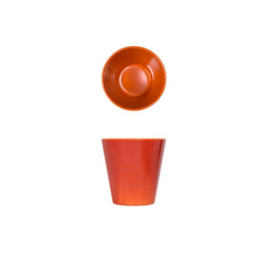 Picture of Orange Glazed Melamine Casablanca Pot 9.5cm (6)
