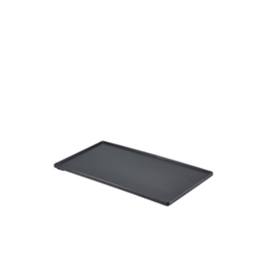 Picture of Genware Matt Black Melamine Buffet Box Lid GN1/3