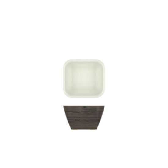 Picture of Oak/White New Haven Melamine GN1/6 Deep Dish 17.6 X 16.2 X 10cm