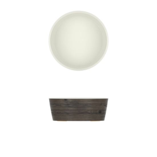 Picture of Oak/White New Haven Melamine Bowl 26.5 X 10cm