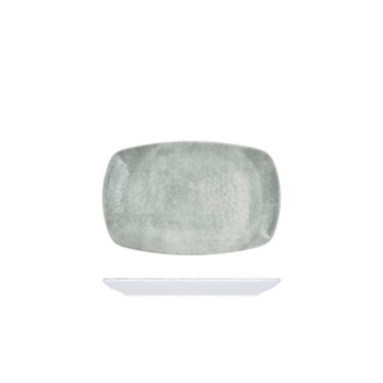 Picture of White Shakti Stone Melamine Oblong Plate 23.5 X 15cm (12)