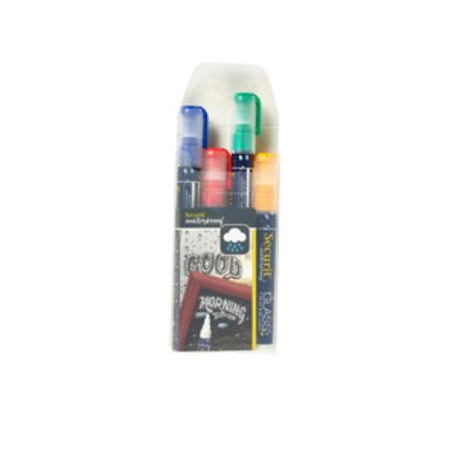 Picture of Waterproof Chalk Markers 4 Colour Pack (R G Y Bl) Medium