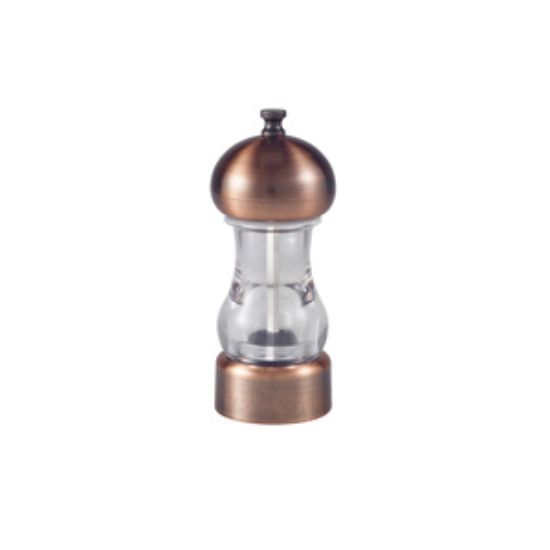 Picture of Genware Antique Copper Top Salt/Pepper Grinder 14cm