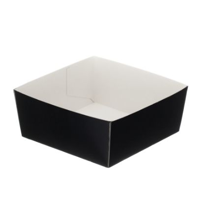 Picture of Black Folded Board Food Tray 4" X 4" (Case Of 500)