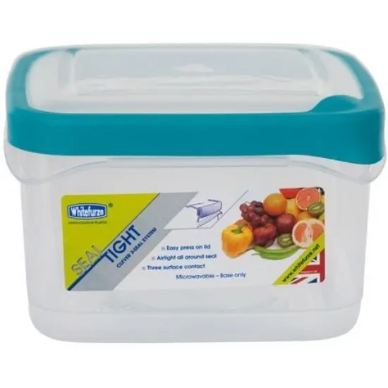 Picture of Seal Tight Square Container With Green Rim Lid 1.4ltr *s