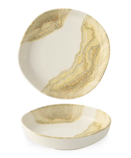 Picture of Churchill Organic Walled Tide Bowl Yellow 20cm  (Case Of 12)