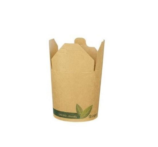 Picture of Kraft Brown Food Pail Compostable Round 16oz (Case Of 500)