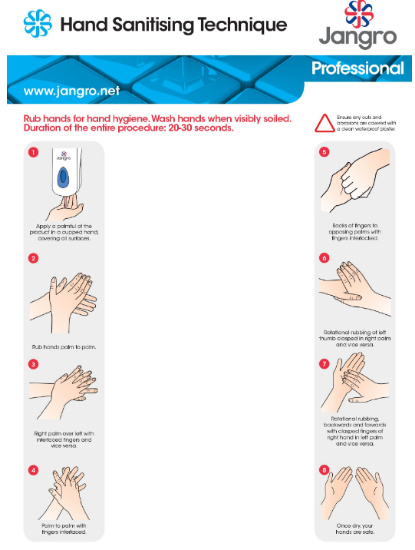 Picture of Hand Sanitising Dispenser Back Board 250x350mm