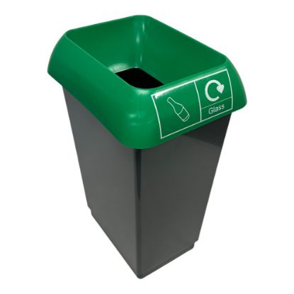 Picture of 50ltr Recycling Bin Complete With Lid For Glass