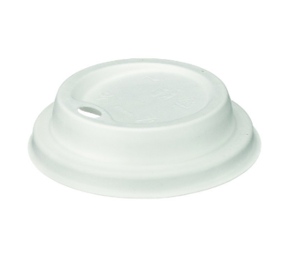 Picture of Bagasse Moulded Fibre Drink Thru Lid For 8oz Cup (Pack of 50)