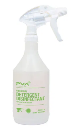 Picture of Pva Virucidal Detergent Disinfectant Empty Bottle And Trigger
